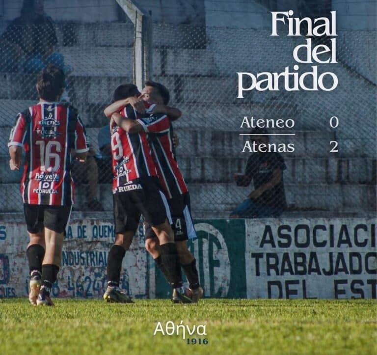 Atenas pisó fuerte de visitante: victoria 2-0 ante Ateneo