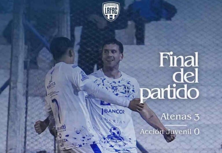 LRFRC: Atenas pisó fuerte en el “9 de Julio” y goleó a Acción Juvenil